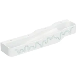 Geberit Bambini Spiel und Waschlandschaft, B:180cm, 4 Waschplätze, tieferes Becken links, ohne Überlauf, 502.977.79.1, Farbe: weiß-alpin / Dekor: waldgrün - hellgrün / Hanhnloch links und rechts