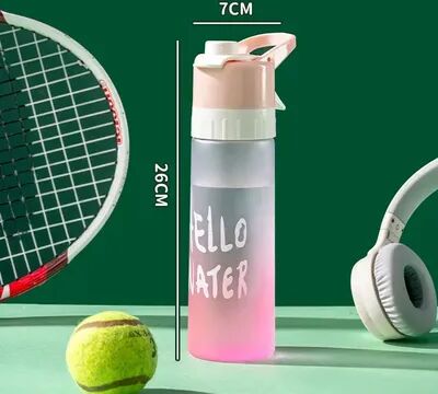 Universal Stock Mist Water Bottle BPA Free Sports Water Bottle For Gym, Running & Outdoor Travel pink