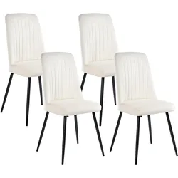 ESSZIMMERSTUHL 4er-Set Cremeweiß Kirby