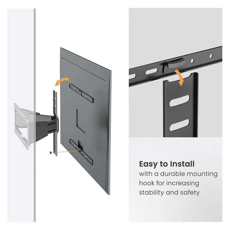 Roline STAFFA TV/MONITOR 43/90 BK NEW MAX 50KG MAX VESA 600*400 TILT (Wand, 50 kg) (17.99.1188-3)