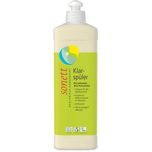 Sonett Klarspüler DE3081, natürliche Inhaltsstoffe, biologisch abbaubar, streifenfreie Trocknung, Flasche, 500 ml