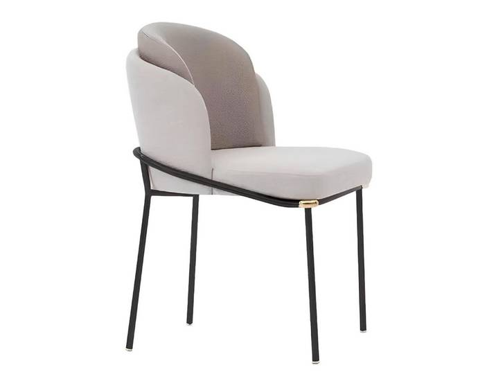 JVmoebel Esszimmerstuhl Luxus Relaxsessel im metallischen Design mit gepolstertem Sitz, Made in Europa