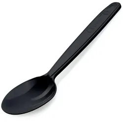 Kaffeelöffel (PP) wiederverwendbar schwarz 13cm