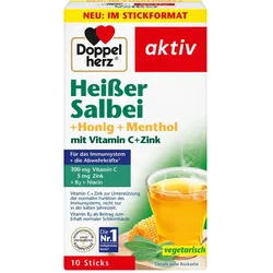 Doppelherz Heißer Salbei + Honig + Menthol mit Vitamin C + Zink 10 St