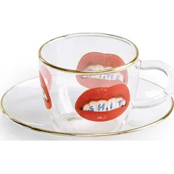 Toiletpaper Shit Tasse mit Untertasse