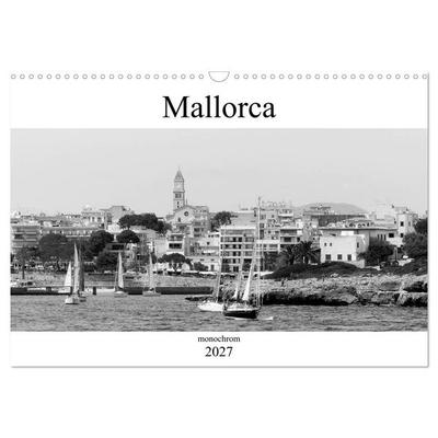 Mallorca monochrom (Wandkalender 2027 DIN A3 quer), CALVENDO Monatskalender