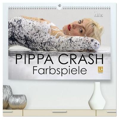PIPPA CRASH - Farbspiele (hochwertiger Premium Wandkalender 2027 DIN A2 quer), Kunstdruck in Hochglanz