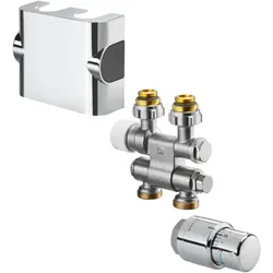 Oventrop Anschlussset 1184235 schwenkbar, verchromt, für Multiblock TFU/Uni SH