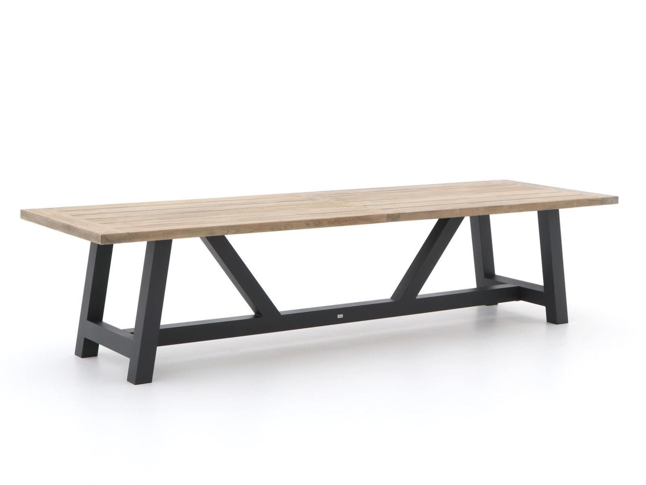 Bellagio rechthoekige tuineettafel van teakhout, uitbreidbaar, bruin of grijs