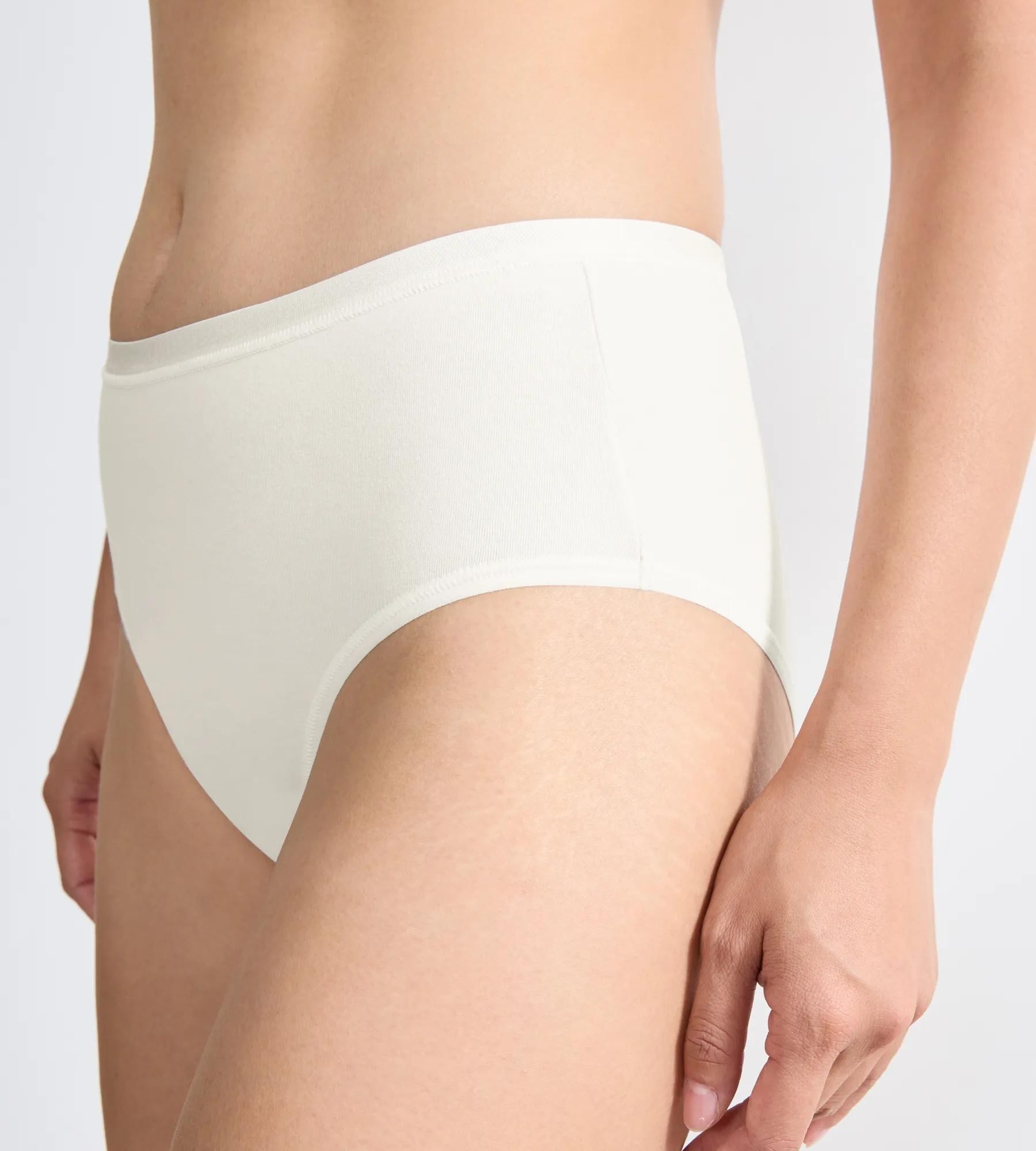 Midislip SLOGGI "GO Daily Cotton", Damen, Gr. XXL, Single Jersey, weiss (silk weiß), Single Jersey, Obermaterial: 95% Baumwolle, 5% Elasthan, unifarben, körpernah, Unterhosen Midislip, Glanz-Effekt Details, weich, Baumwollmix, bequem, elastisch silk weiß 