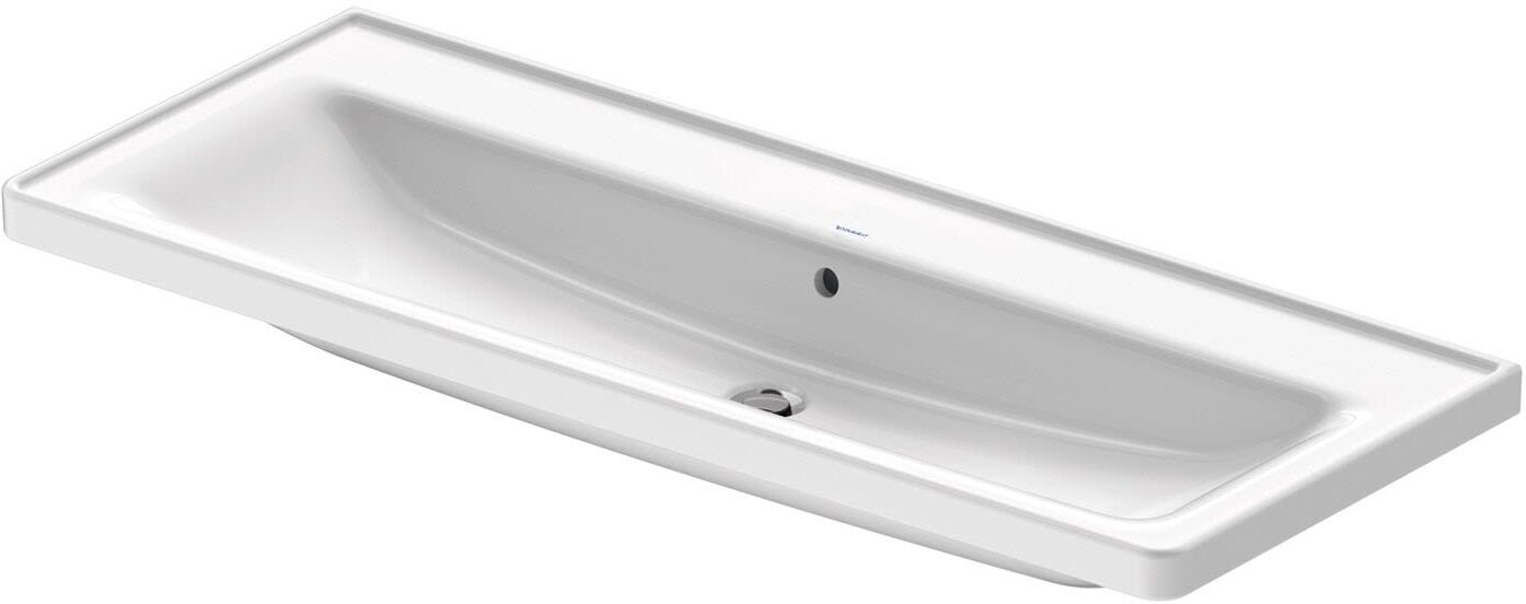Duravit D-Neo Möbelwaschtisch 120,5 cm, ohne Hahnloch, mit Überlauf