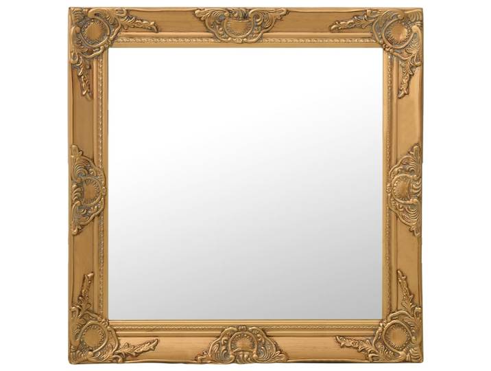 Miroir Mural Style Baroque 60x60 Cm Doré