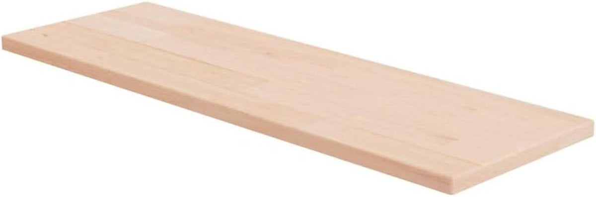 Merkloze Wandplank van Massief Onbehandeld Eikenhout, Bruin, B: 60 cm, D: 20 cm