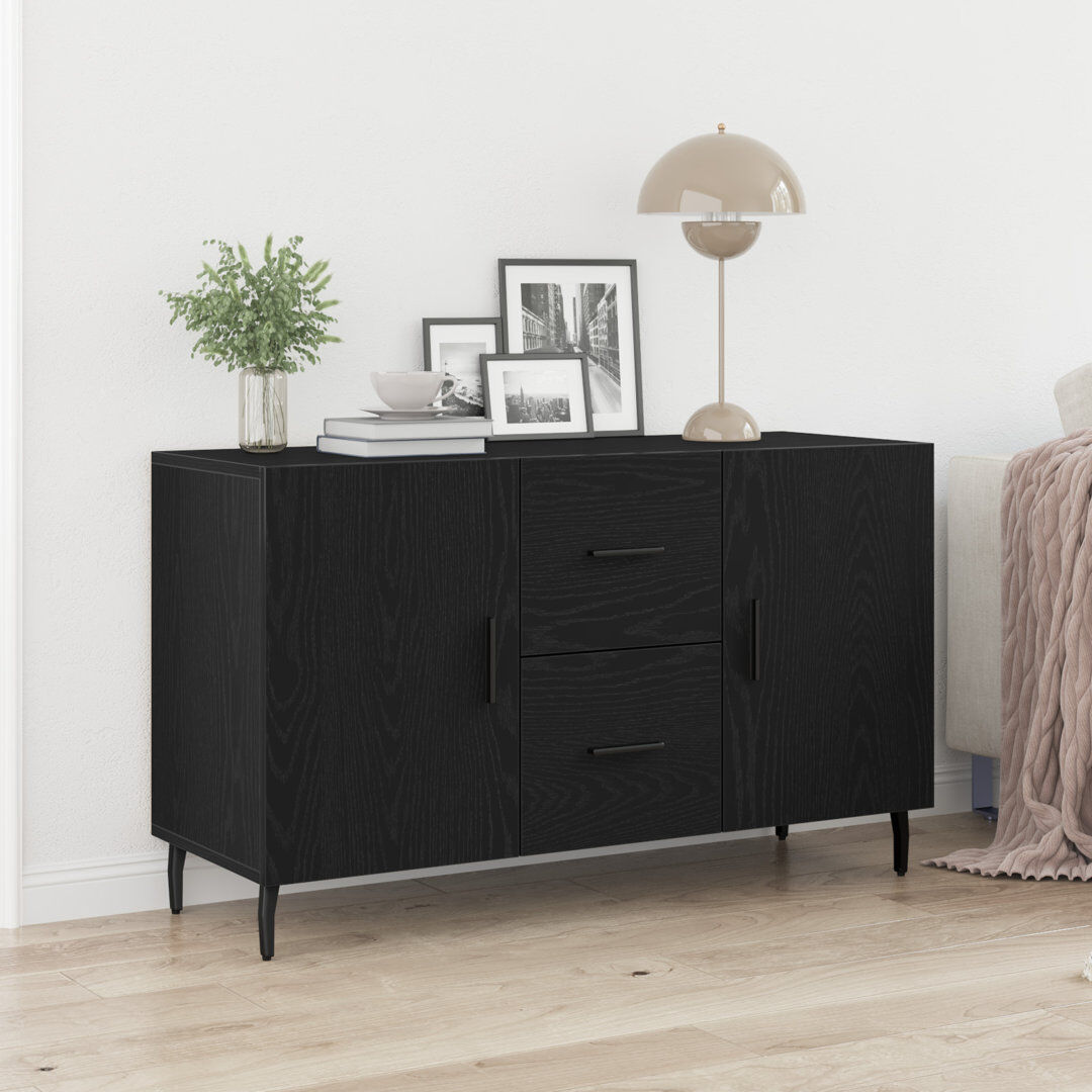 Metro 100cm Sideboard Black Oak 60cm H X 100cm W X 36cm D