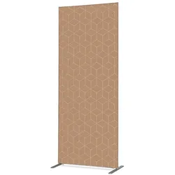 SHOWDOWN Displays Showdown Textil Raumteiler Deko - 85-200 Hexagon - Beige - Aluminiumrahmen - Schwarz