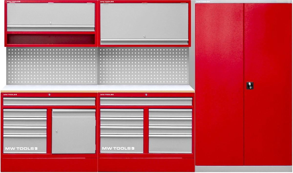 MW Tools Werkplaatsmeubilair met kast PRACO295K, 3,3M
