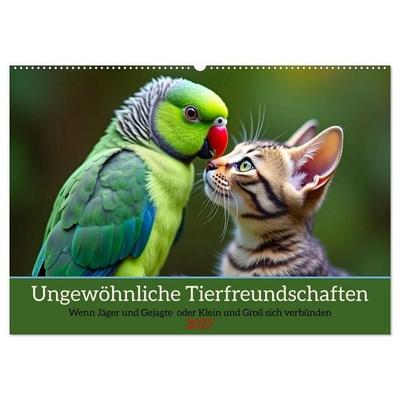 Ungewöhnliche Tierfreundschaften (Wandkalender 2027 DIN A2 quer), CALVENDO Monatskalender