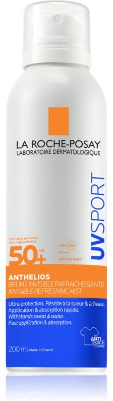 La Roche-Posay Anthelios UV Sport Invisible Refreshing Mist brume protectrice pour tous types de peau SPF 50+ 200 ml