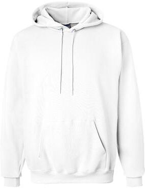 Hanes F170 Ultimate Cotton Hooded Sweatshirt in White size Medium