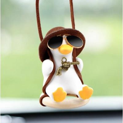 Uplift Essentials Cute Swing Duck Car Rearview Mirror Pendant style D