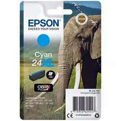 Epson Original 24XL Elefant Druckerpatrone cyan 740 Seiten 9ml (C13T24324012)
