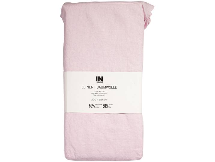 Inhouse Duvet Leinen Fifty-Fifty rose 200x210