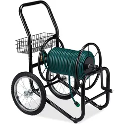 Relaxdays, Gartenschlauch Aufbewahrung, Schlauchwagen (90 m)