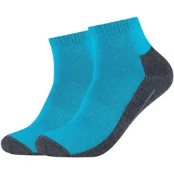 2er Pack camano Pro Tex Quarter Funktionssocken 0032 - turquoise 43-46