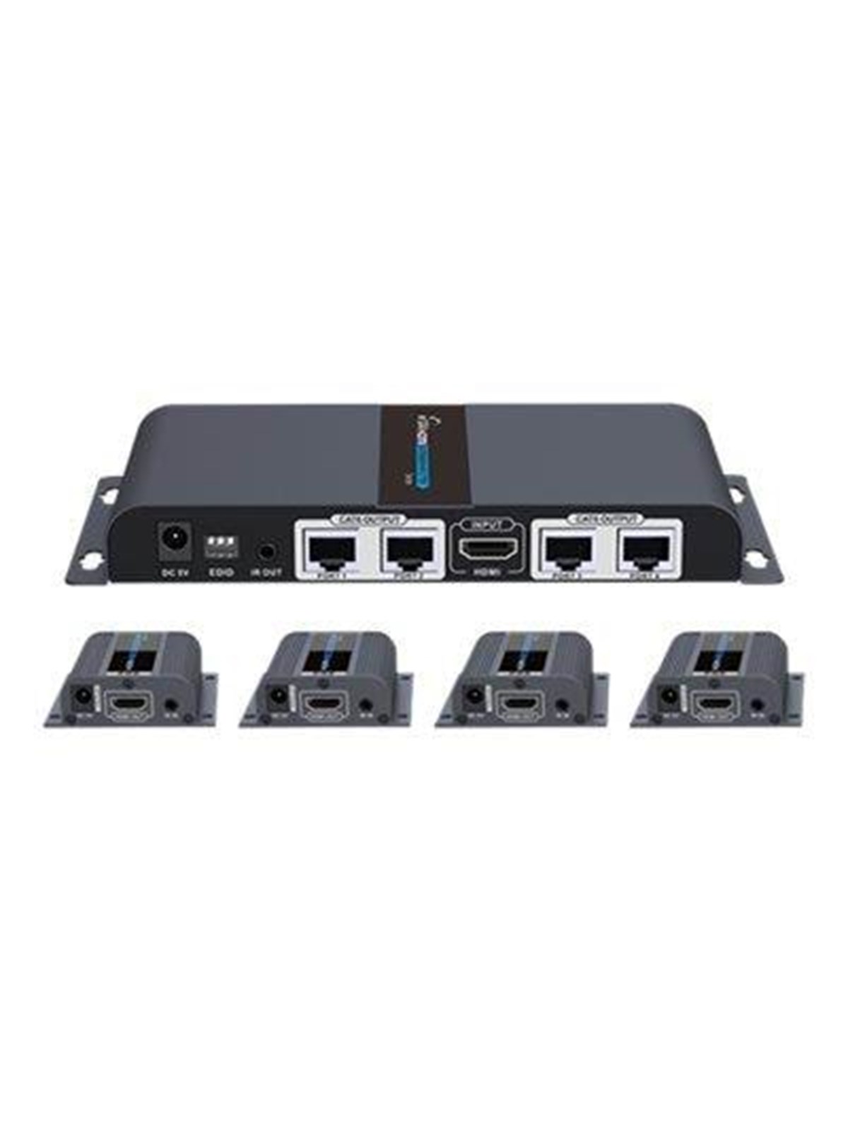 Deltaco HDMI-276 1X4 HDMI Extender Splitter over CAT6/6a/7 40m with IR pass-back