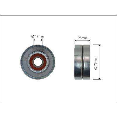 CAFFARO Spannrolle, Keilrippenriemen 500119 für Chrysler