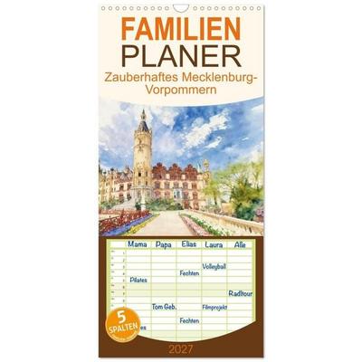 Familienplaner 2027 - Zauberhaftes Mecklenburg-Vorpommern mit 5 Spalten (Wandkalender, 21 x 45 cm) CALVENDO