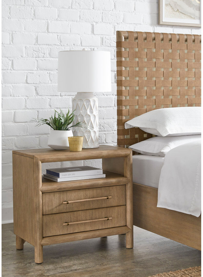 Union Rustic Grainola 71.12cm W Bedside Table Brown 66cm H X 71.12cm W X 43.18cm D