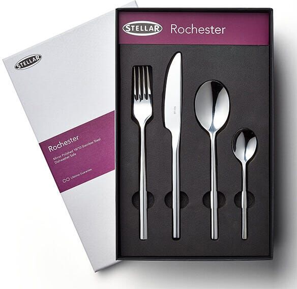 Stellar Rochester Polished 16 Piece Cutlery Box Set