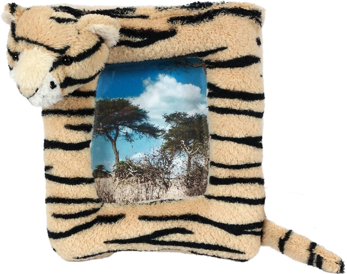 PIA Soft Toys Babypluche Tijger Fotolijst - 14 cm