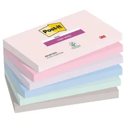Post-it Super Sticky Haftnotizblock 127 x 76 mm »Soulful Collection«, 6 Stück rosa