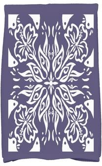 E by Design 18 x 30 Inch Cuban Tile 3 Geometric Print Kitchen Towel