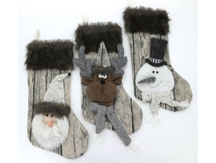 Dekohänger WECKBRODT Nikolausstiefel , braun, Polyester, Dekohänger, Dekohänger, Nikolausstiefel, Geschenkstrumpf