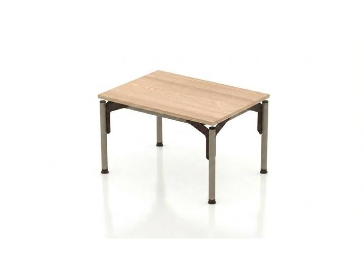 Xlmoebel Couchtisch Moderner Wohnzimmertisch Beige Holzoptik Metall Einrichtung (1-tlg)