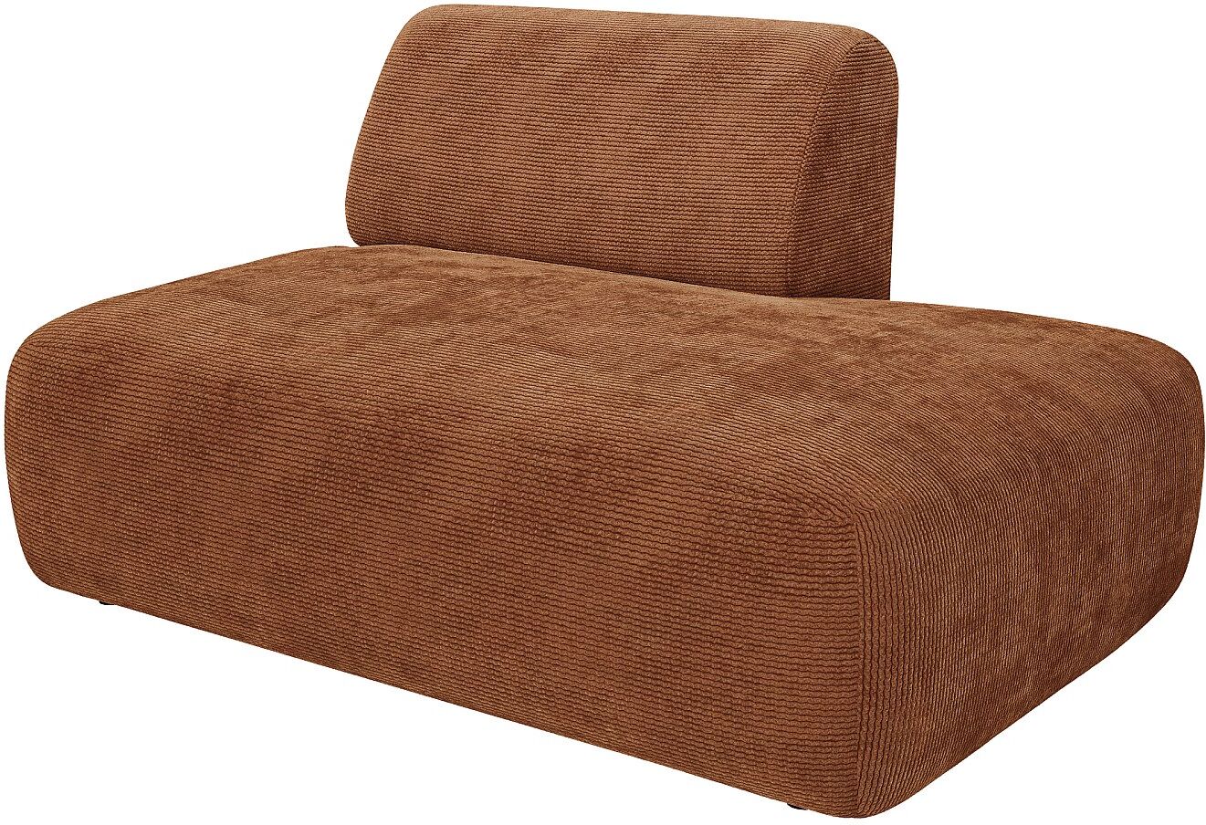 Unique Módulo chaiselongue derecho de pana fina terracota de Maison Céphy - POGNI