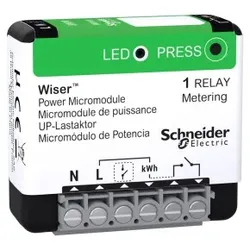 Schneider Electric CCTFR6730 Wiser UP-Lastaktor, Schalten und Messen von Lasten bis zu 3000W, Energie messen, Wiser Home, 230V AC, ZigBee