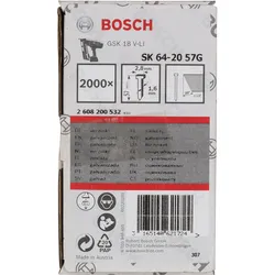 Bosch Senkkopf-Stift SK64 20G, verzinkt - 2608200532