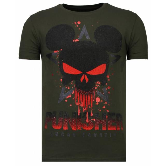Local Fanatic Punisher mickey rhinestone t-shirt