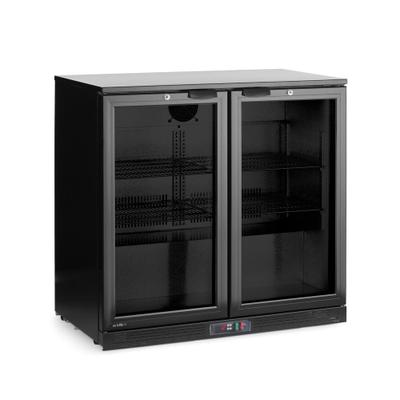 Hendi Kühlschrank mit doppelter Tür auf der Rückseite, Arktic, 158L, Schwarz, 220-240V/160W, 900x530x(H)870mm