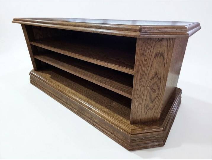 Xlmoebel Sideboard Exklusives TV Sideboard Braun Modern Holztisch TV Lowboard Regal 126cm (1 St., 1-tlg)