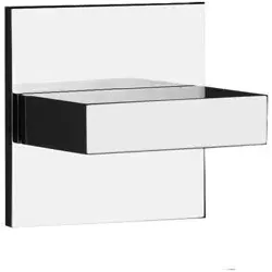 Gessi Rettangolo, Fertigmontageset für Absperrventil für Hochleistungsthermostat, Anschlüsse 3/4, 43264710, Farbe: Messing PVD