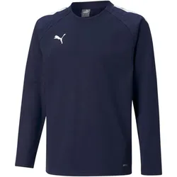 PUMA teamLIGA Training Sweatshirt Kinder peacoat/puma white 164