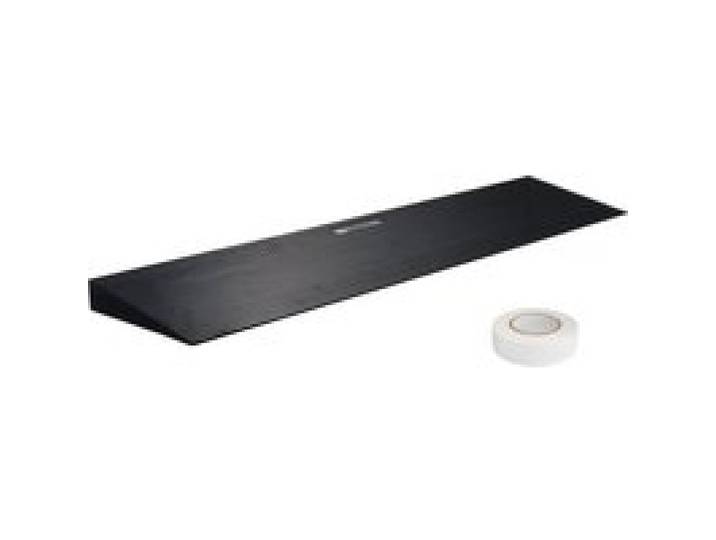 VEVOR Schwellenrampe Vollgummi Türschwellenrampe Max. Tragfähigkeit bis zu 15Tonnen Bordsteinrampe 90x20x3cm Rollstuhlrampe mit doppelseitigem Klebeband Auffahrrampe Gummirampe Selbst zum Schneiden