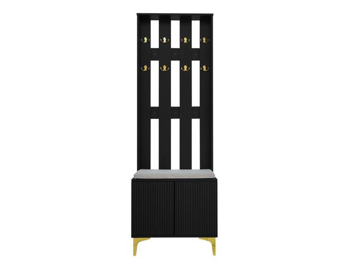 Armoire - Luxe - 60.5x35.2x180.5cm - Noir - 2 portes - Design contemporain