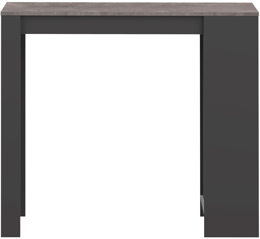Zipcode Design Neville Rectangular Dining Table Black/Concrete Look
