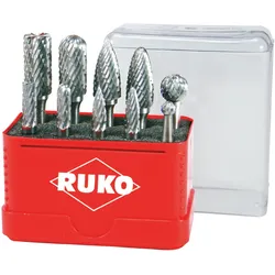 RUKO Hartmetall-Frässtifte-Satz HM - 10-tlg. - 116002
